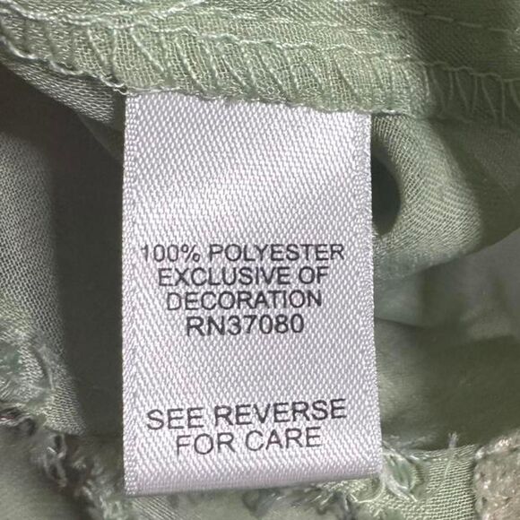 C Est 1946 Small Green Polka Dot Sheer Blouse NWT Preppy - Picture 7 of 7